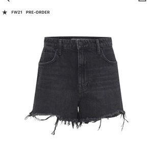ALEXANDER WANG
COTTON DENIM SHORTS W/ RAW CUT HEM